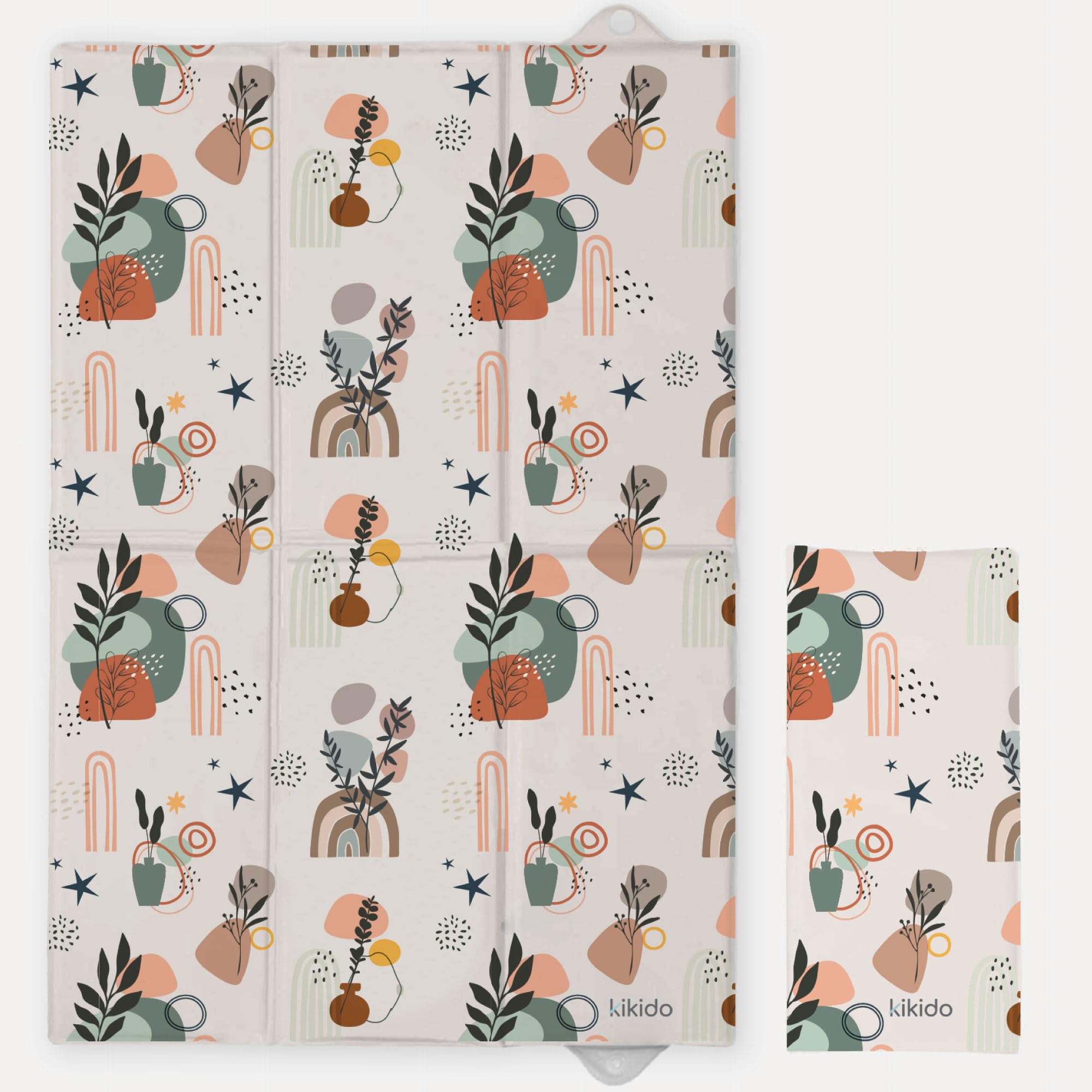 Kikido Travel Changing Mat 15,7x26,6 Inches (40x60 cm) - Nature - Portable Changing Pad, Foldable and Waterproof 60 x 40 cm - Travel Mat for Nappy Changing