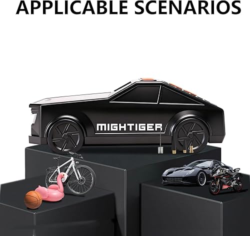 Miniatura 3 de Inflador de neumáticos, compresor de aire portátil, bomba de aire inalámbrica para bicicleta con pantalla digital de valores duales, bomba de aire