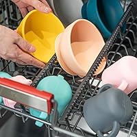 Vista 6 de Vaso de silicona prémium para bebé, 6 onzas, sin BPA, de silicona de grado alimenticio, para bebés y niños pequeños de 6 meses en adelante, Beige