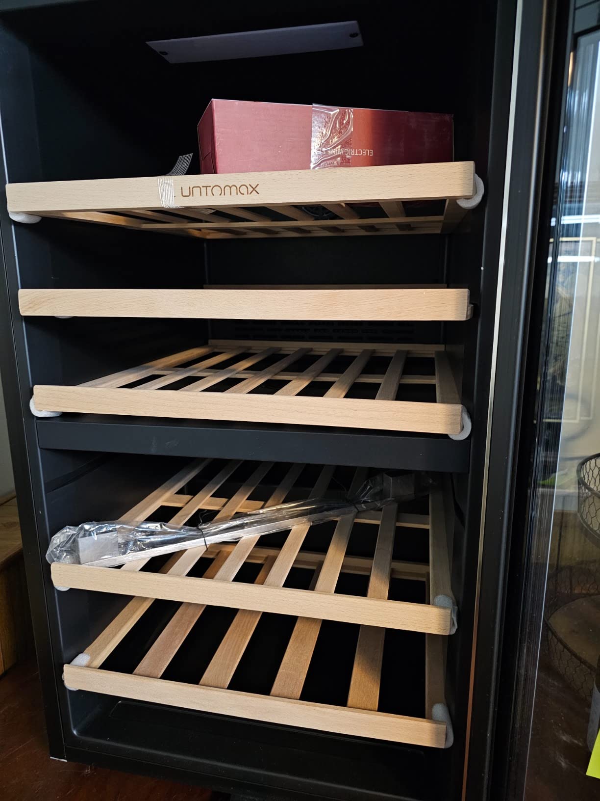 72/mo Finance UNTOMAX 56 Bottles Retro Wine Cooler Refrigerator