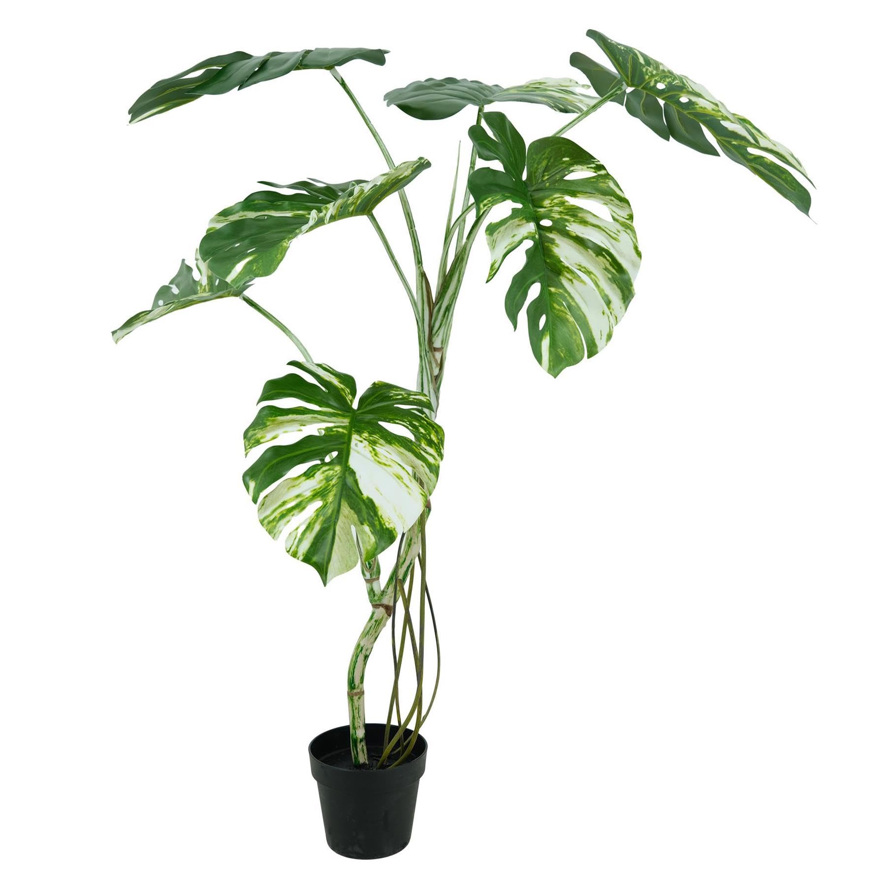 Botanik 120Cm Variegated Monstera Leaf Artificial Monstera Plant, Green