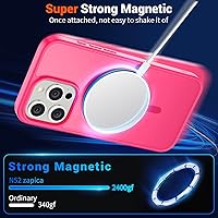 Vista 224 de SUPFINE - Funda magnética para iPhone 13 Pro Max (compatible con MagSafe), (protección contra caídas de grado militar de 10 pies), delgada, Negro