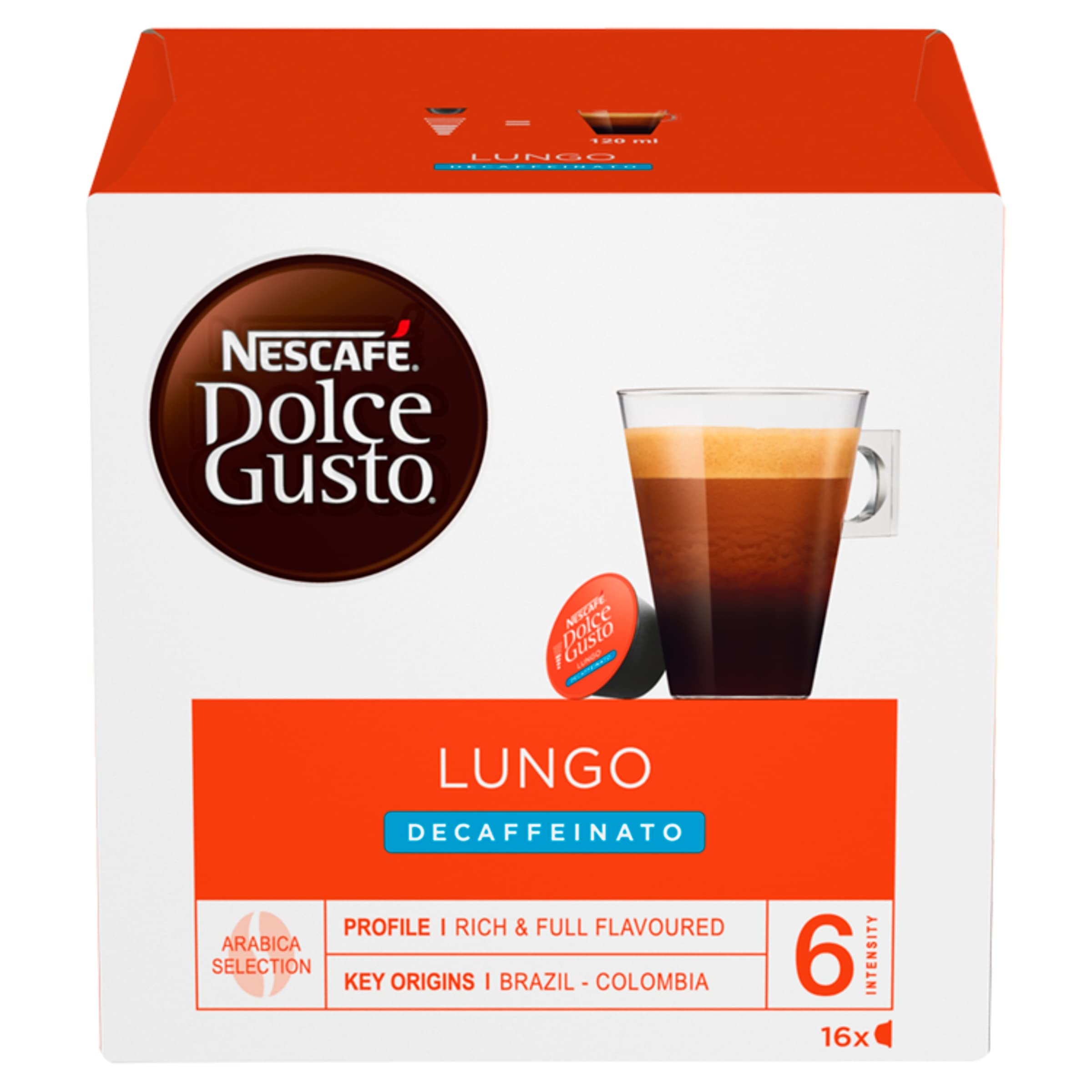Nescafe Dolce Gusto Lungo Decaf, 3 Pack 