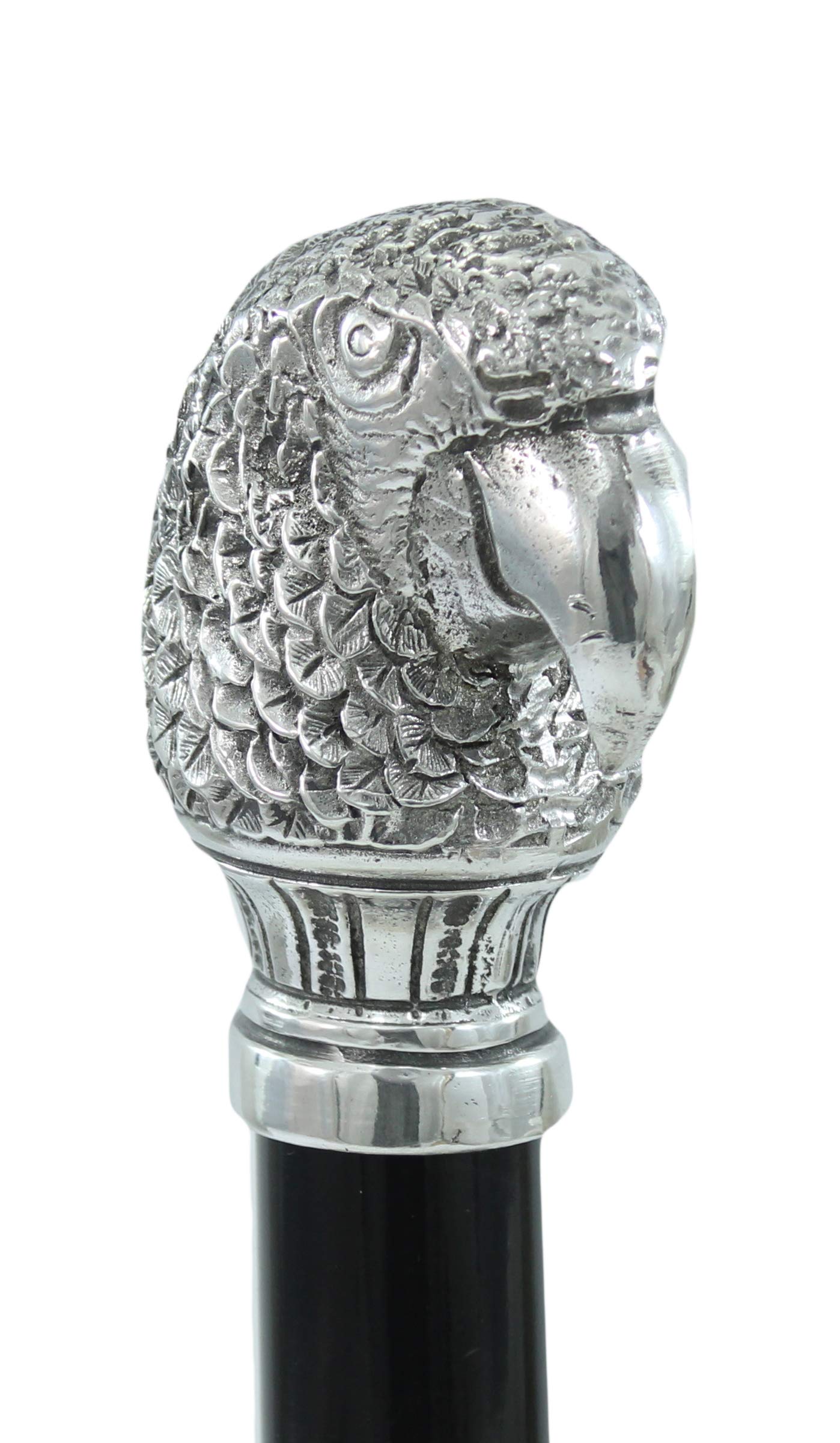 Bastón de Madera de Peltre Elegante Personalizado para Hombre Mujer Ceremonia del Loro Italia
