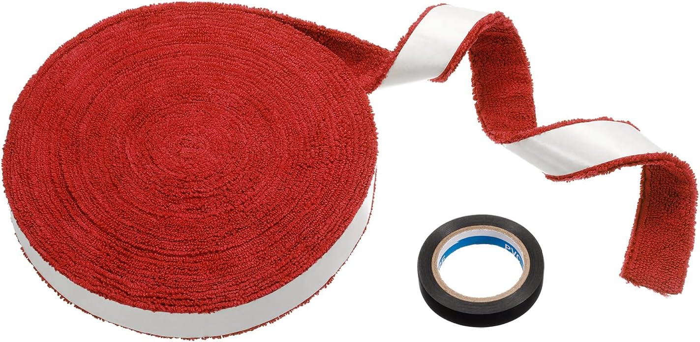 PATIKIL Badminton Tennis Racket Overgrip, Cotton Towel Grip Anti-Skid Sweatband Tape Hand Glue for Baseball Golf Handle Fishing Rod