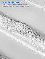 Vista 7 de Juego de 2 cepillos de limpieza y forro ligero de cortina de ducha de 72 x 72 pulgadas