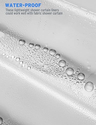Miniatura 7 de Juego de 2 cepillos de limpieza y forro ligero de cortina de ducha de 72 x 72 pulgadas