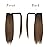 FESHFEN Straight Ponytail Extension 16 inch Natural Long Ponytails Wrap Around Clip in Pony Tail Hair Piece Synthetic Hairpieces for Women, Brown mix Auburn