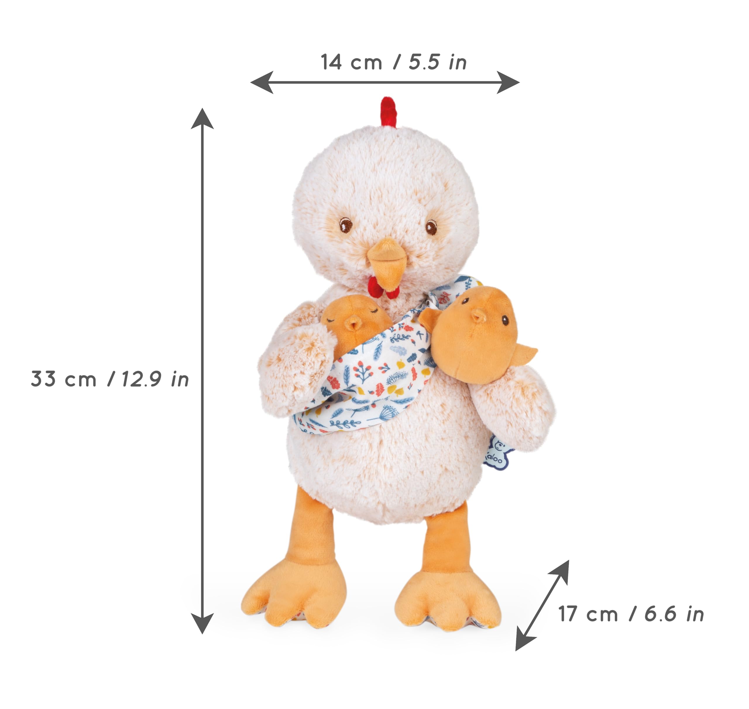 KALOO - Linoo - Peluche papà Pollo Paul e Il Suo Piccolo, 35 cm - sin dalla Nascita, K9711