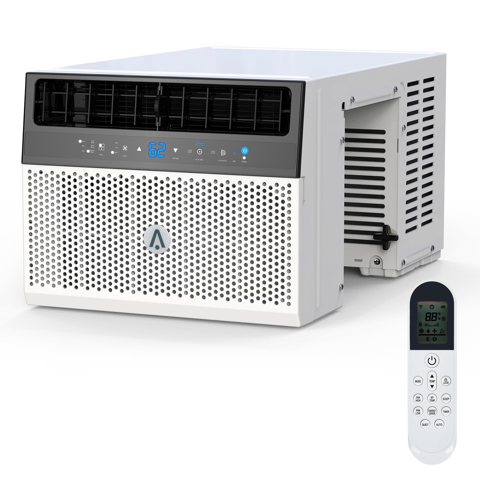 Window Air Conditioner 6000 BTU, U-Shaped Design, Ultra Quiet, WiFi Enabled, Energy Efficient, Remote Control, Cools Up to 350 Sq.Ft, White
