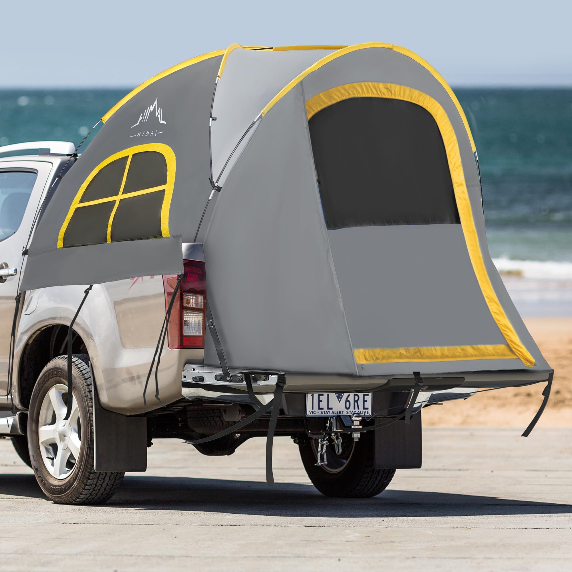 Pickup Truck Tent, Waterproof PU2000mm Double Layer for 5.5-6.5 FT Truck Bed, Portable Truck Bed Tent for Camping