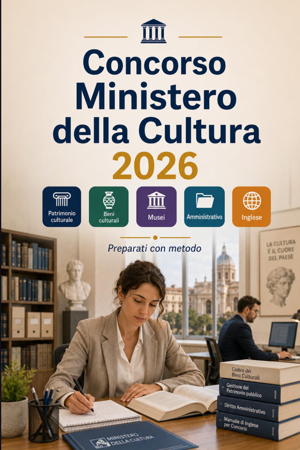 Concorso Ministero della Cultura 2026: Patrimonio culturale, beni culturali, musei, archivi, biblioteche, diritto amministrativo, inglese e test