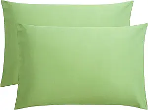 FLXXIE Microfiber Pillow Cases Queen Size Set of 2, Soft Pillowcases with Envelope Closure, Wrinkle Resistant Pillow Covers, 20x30, Sage Green