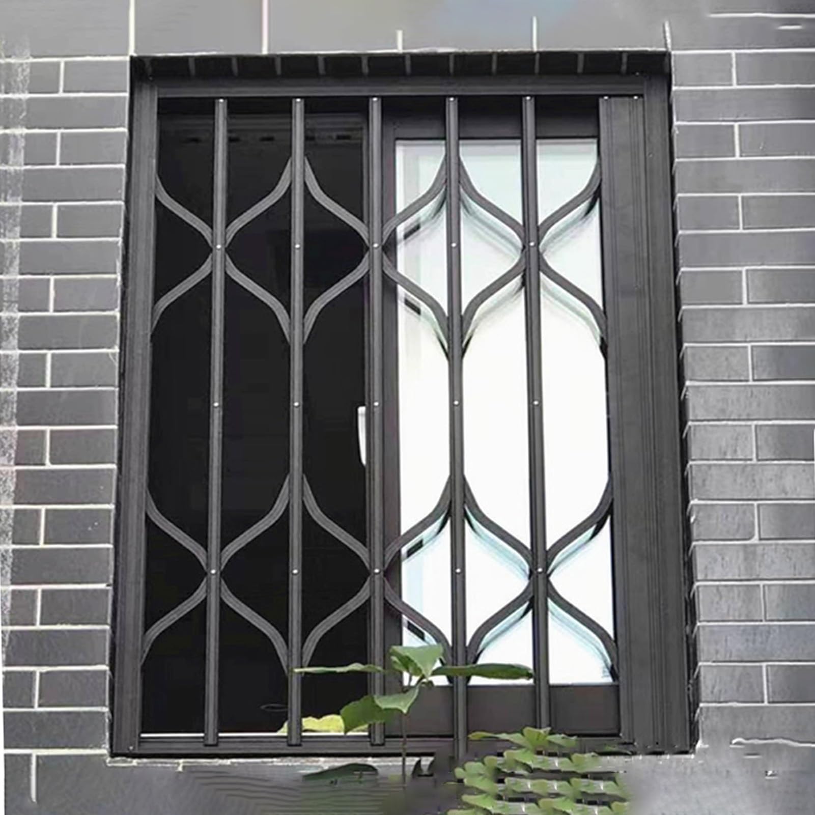 Grille de sécurité anti-effraction, barres de sécurité pour fenêtres coulissantes, serrure et clé incluses, protection de fenêtre robuste, prévention des chutes, idéale pour la sécurité de la maison