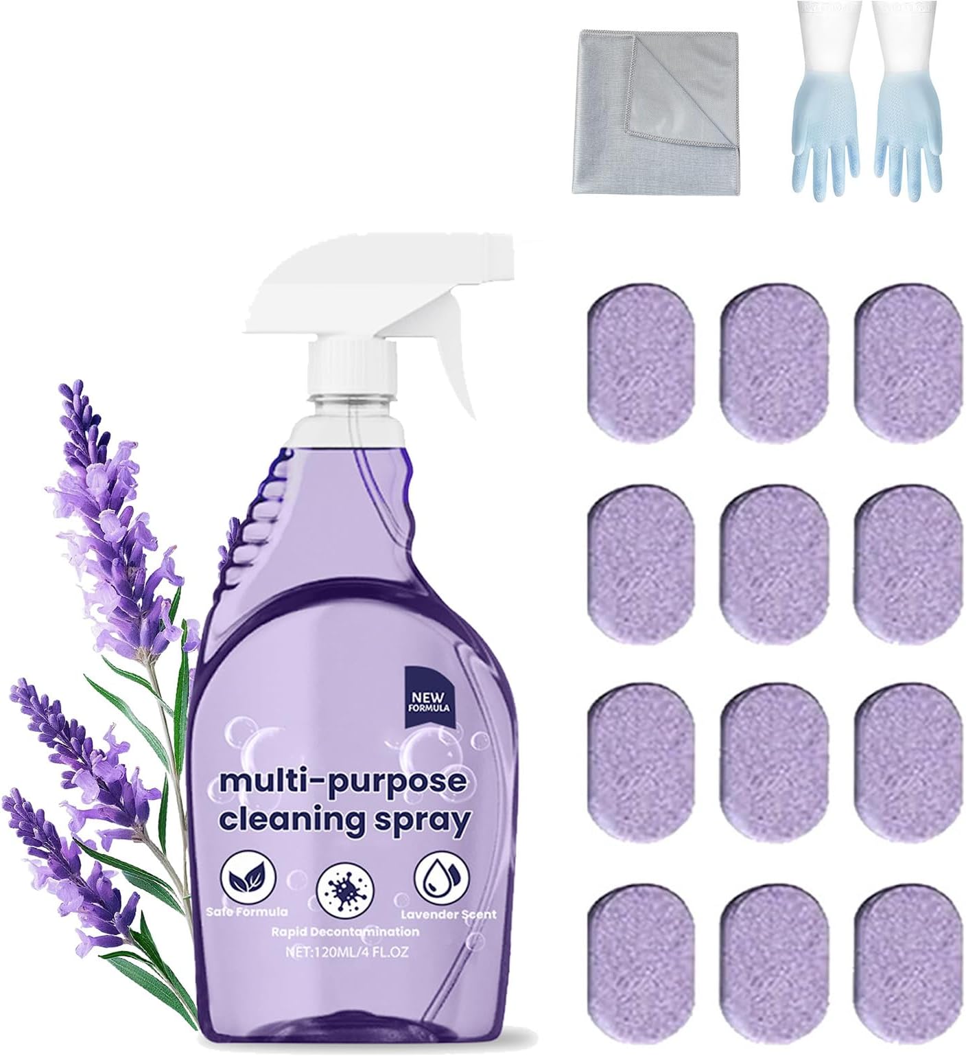 Dr Clean Spray for Ovens, DrClean Spray for Ovens, for Instant Stain Removal, All Purpose Cleaner, With Concentrated Cleaning Tablets, For Home, Kitchen, Bathroom & More (1, 12pcs)