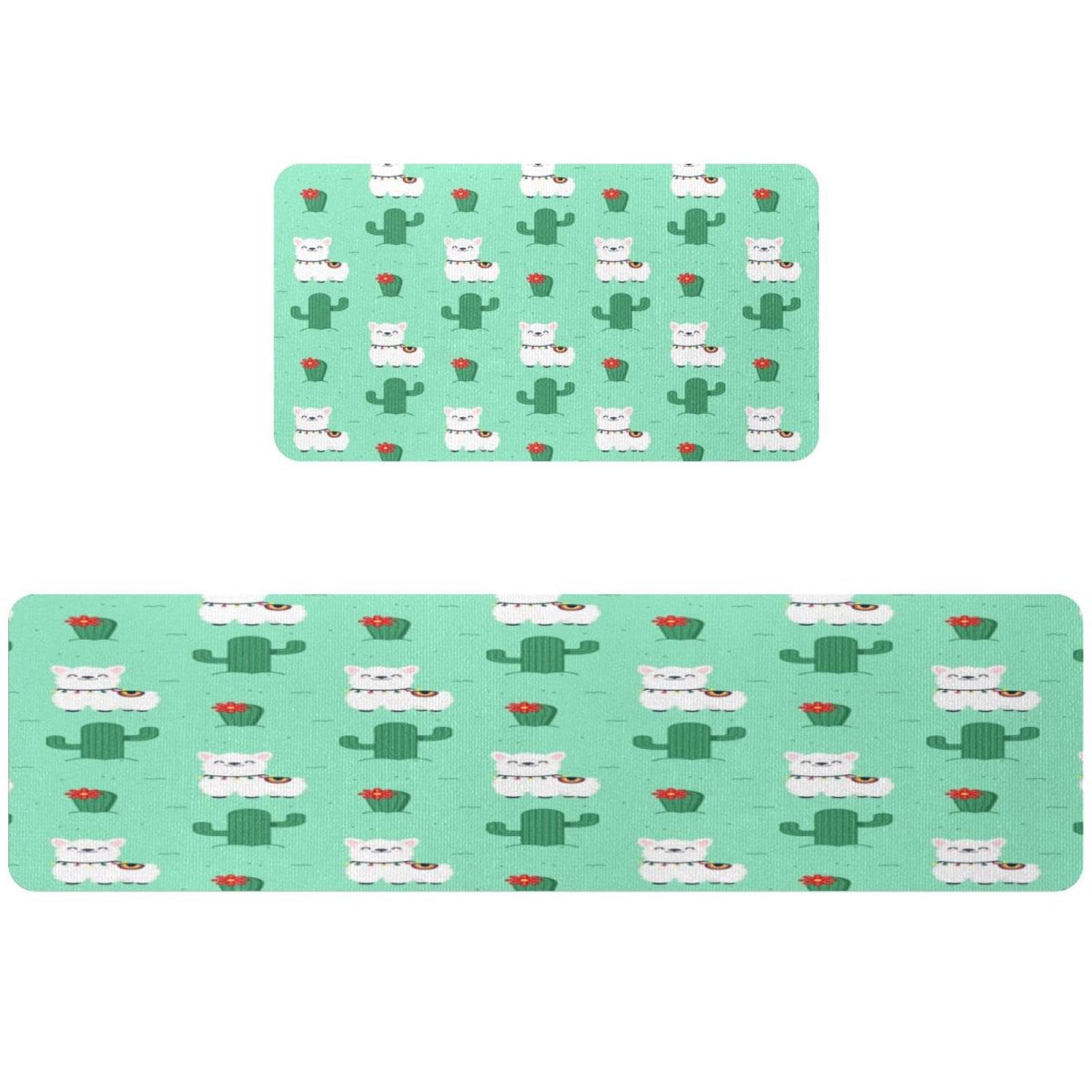 Tapis de cuisine antidérapant évite les glissades lot de 2 tapis lama lavables
