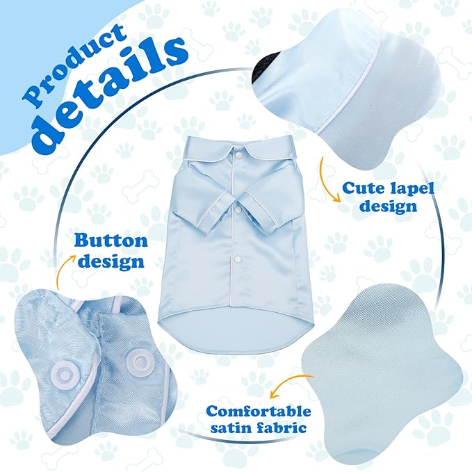 Pijamas de Seda para Perros Pequeños - Ropa de Mascota miniatura 3