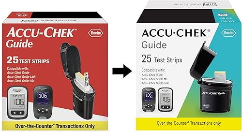 Miniatura 2 de Accu-Chek Tiras de prueba de glucosa para pruebas de azúcar en sangre diabéticas (paquete de 25)