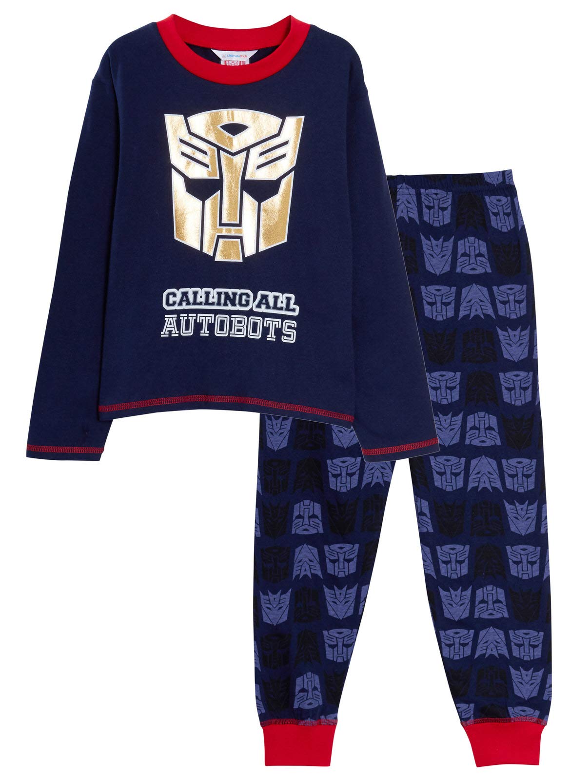 Transformers Boys Pyjamas Kids Optimus Prime Full Length Pj Set Character Nightwear