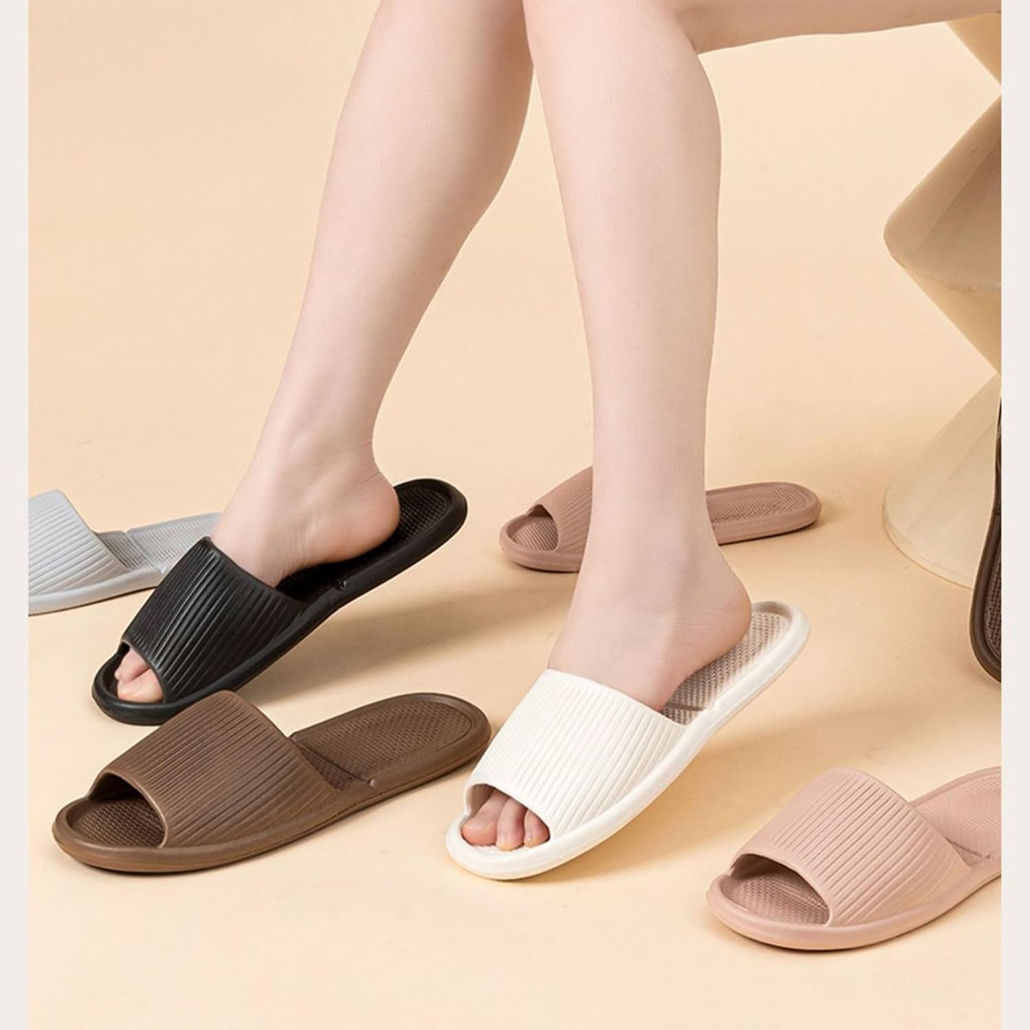 Foldable EVA Home Slippers Portable Lightweight Indoor Footwear For Women Men Travel Hotel Swimming Easy Carry On The Go Compact Luggage Friendly