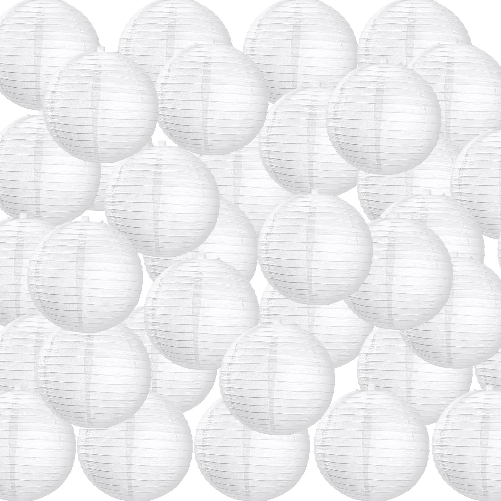 Treela 90 Pack White Chinese Japanese Paper Lanterns Decorative Hanging Ball Paper Lantern Lamps for Wedding Birthday Party Baby Shower Home Decorations(4 Inch)