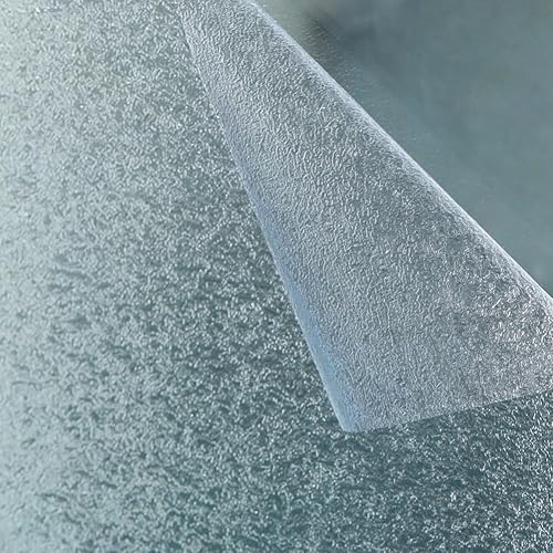 Vista 46 de Película de privacidad para ventana, geometría irregular blanca, película de vidrio no adhesiva, película de vidrio de adherencia estática, rechazo