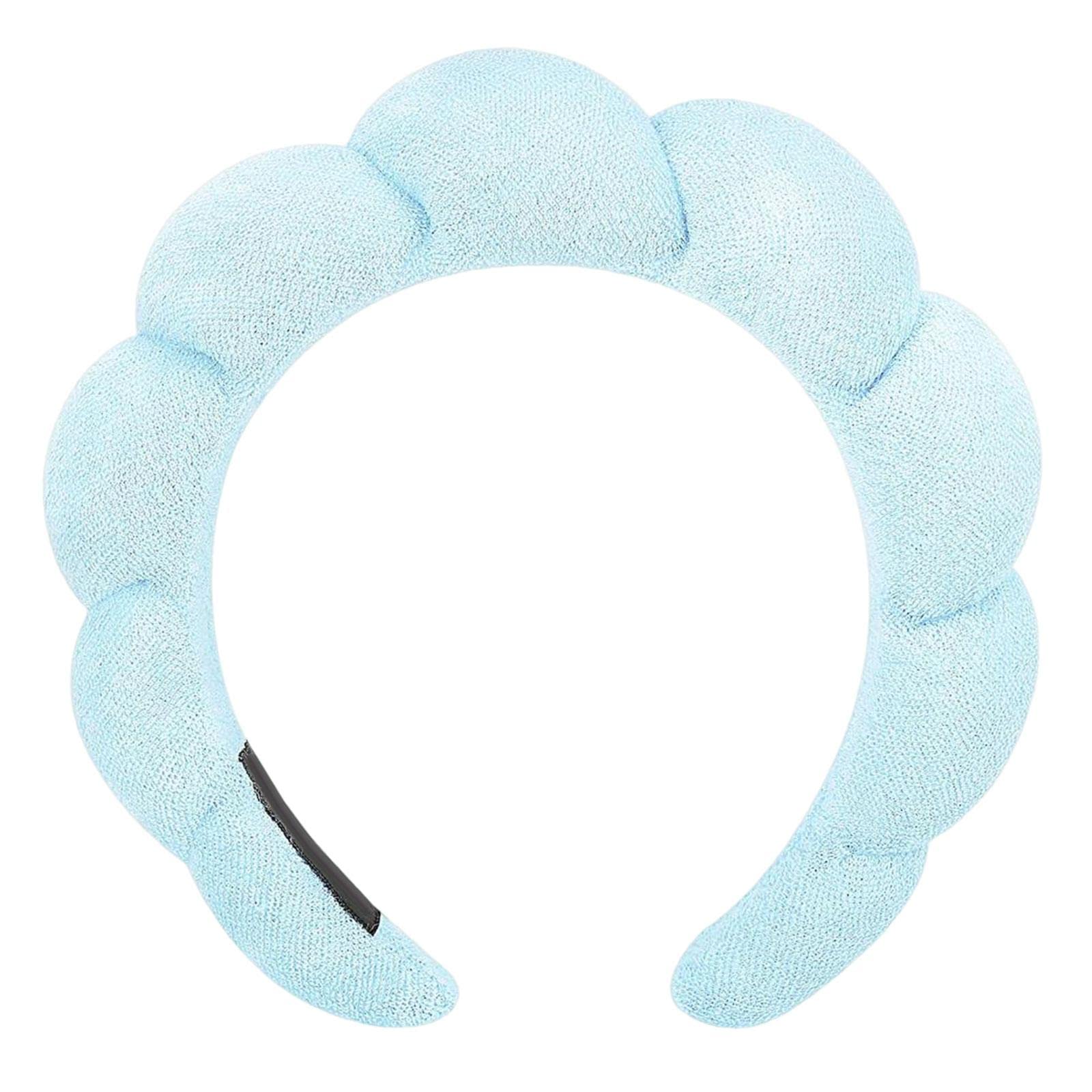 Sponge Headband Nonslip Lovely Gifts for Skincare Cosmetic Removal Shower Sky Blue-image-47