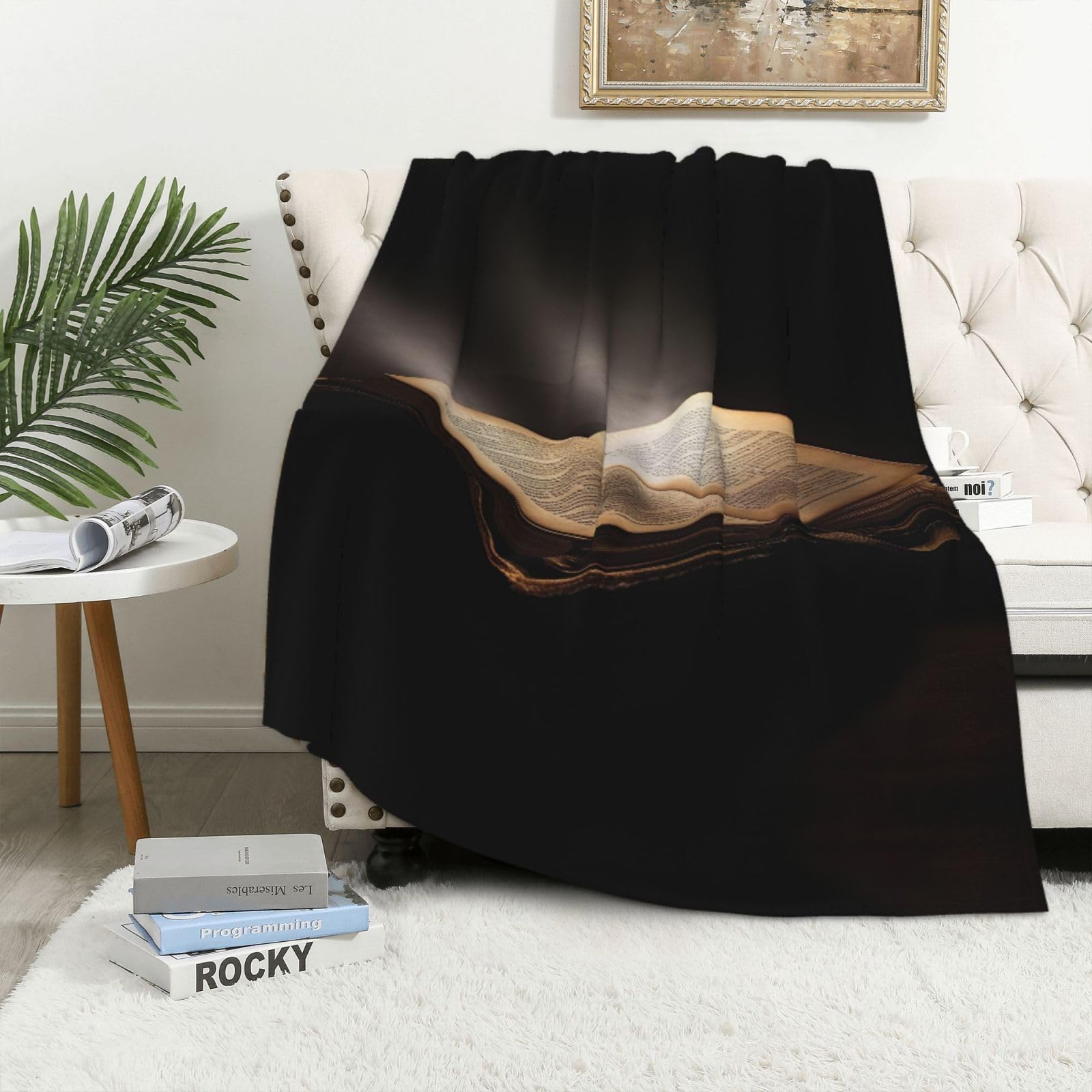 Couverture en peluche pour canapé et coin lecture - Plaid polaire chaud et léger en flanelle
