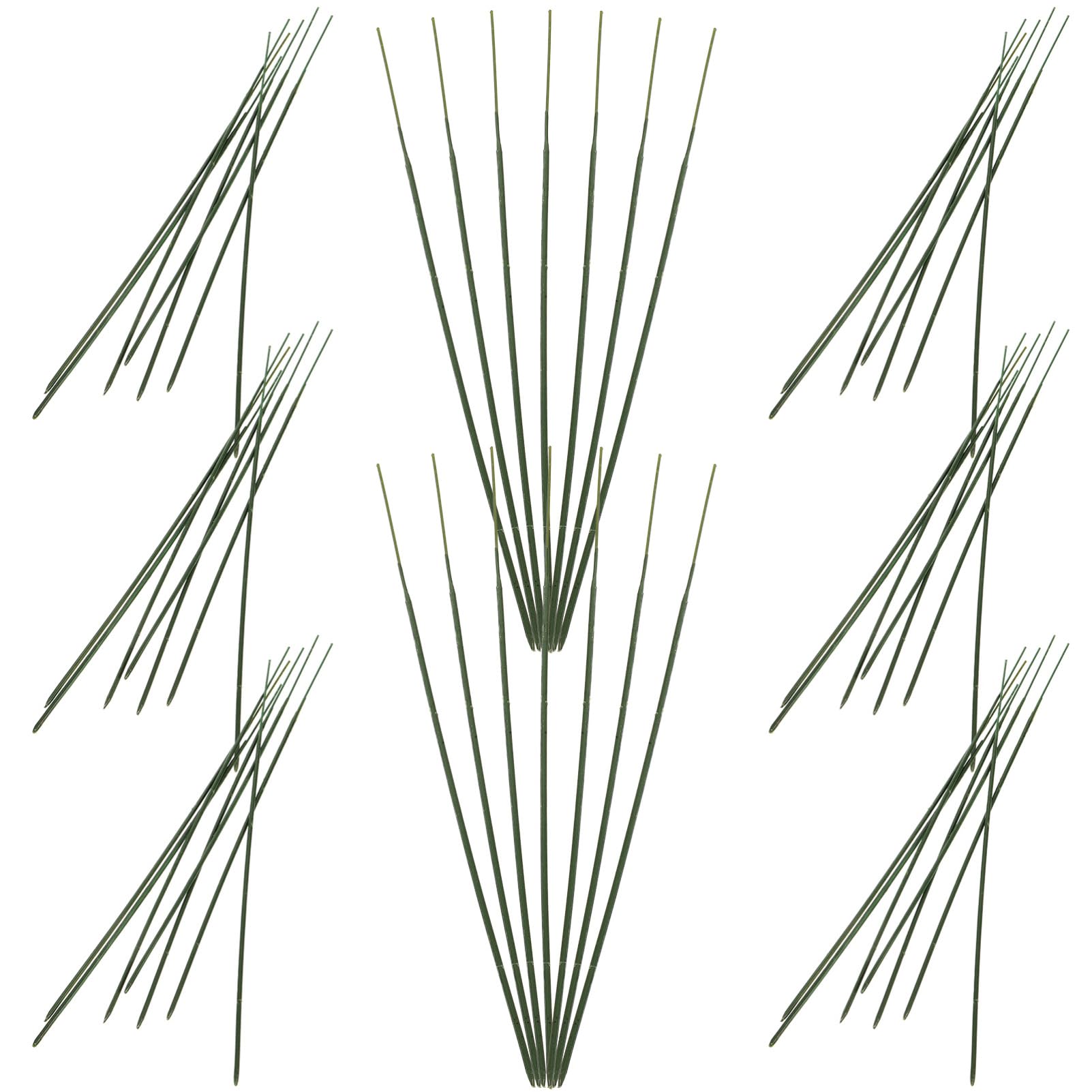 Homoyoyo 100pcs Artificial Flower Stem Wire for DIY Floral Projects Green Iron Wire Supply for Flower Shop Home Decor and Crafting for Floral Arrangements