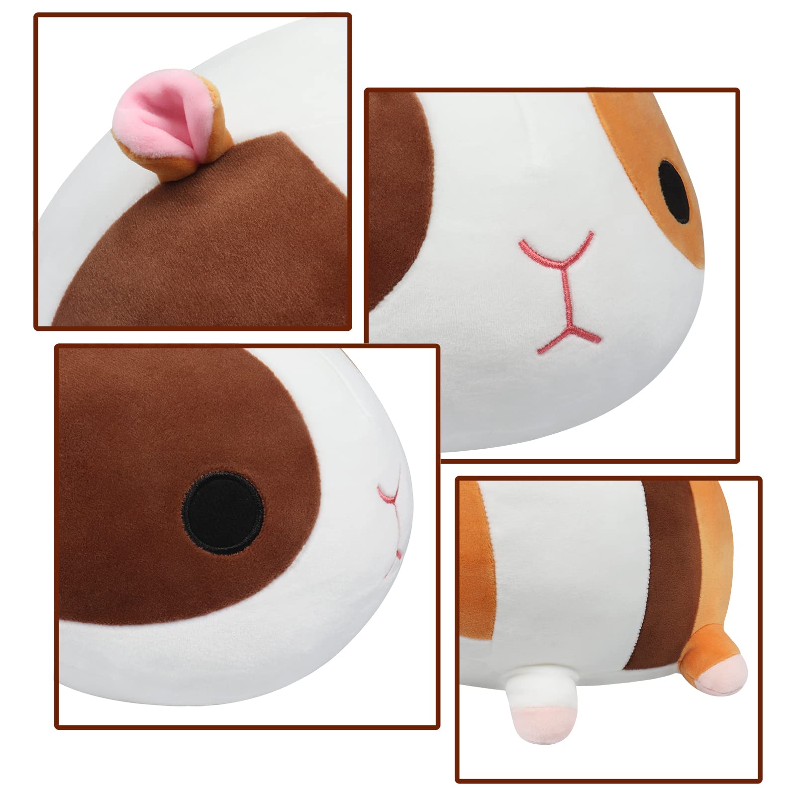 Peluche cochon d'Inde - Hamster - Coussin en peluche - Cochon d'Inde - Jouet kawaii - Peluche anime - Décoration - Doudou et peluche - Cadeau de festival pour amis et familles
