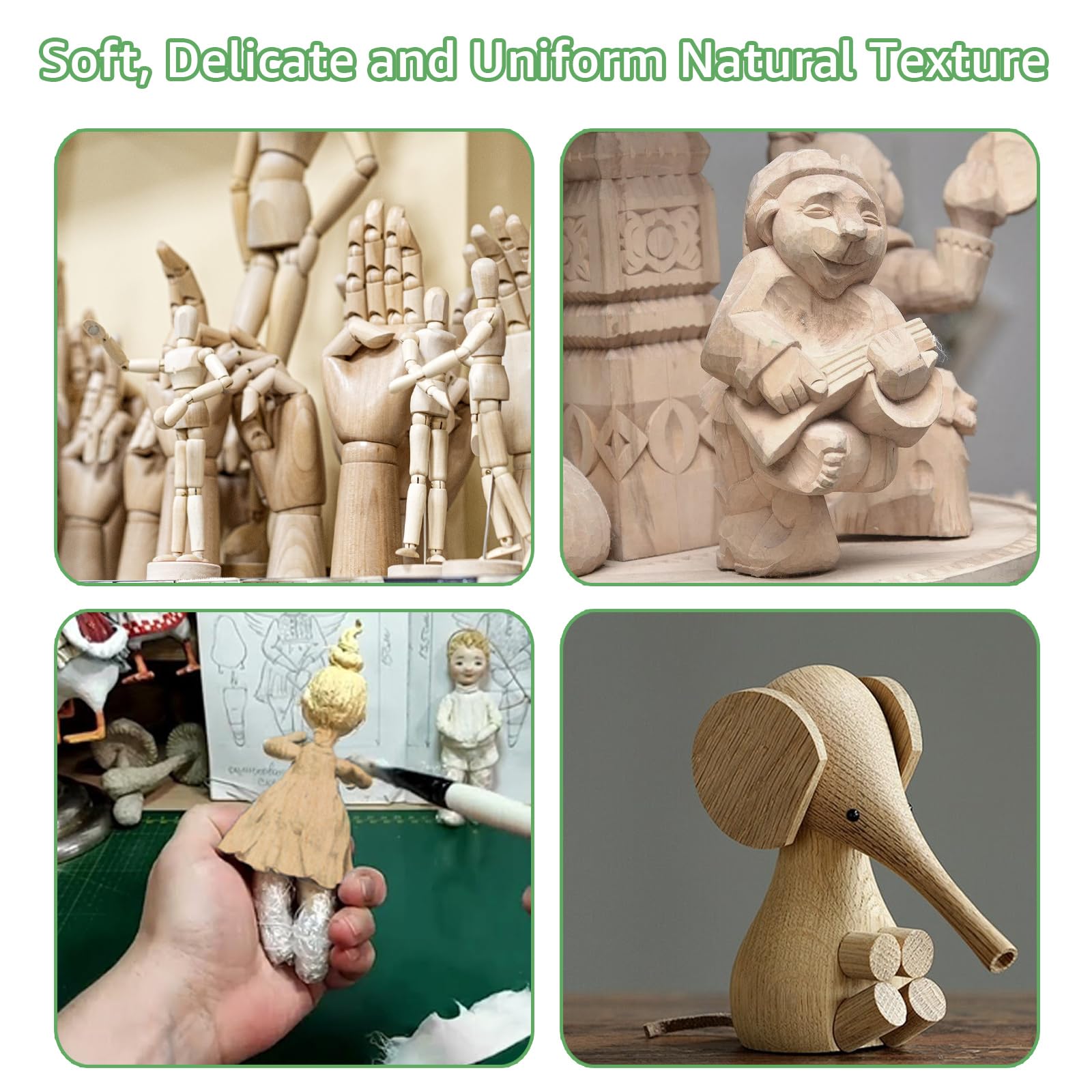 2 Pack Unfinished Basswood Carving Blocks, 12x4x2Inch Large Bass Wood Blocks for Wood Carving for Home, Crafts, Class, Arts, Christmas DIY Supplies