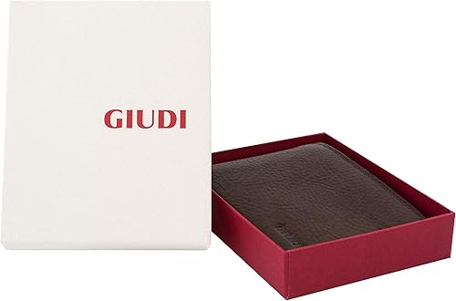 Miniatura 2 de Giudi - Funda de piel auténtica para hombre, diseño de 6 tarjetas, fabricado en Italia, fino, fácil y cómodo, excelente regalo para hombres