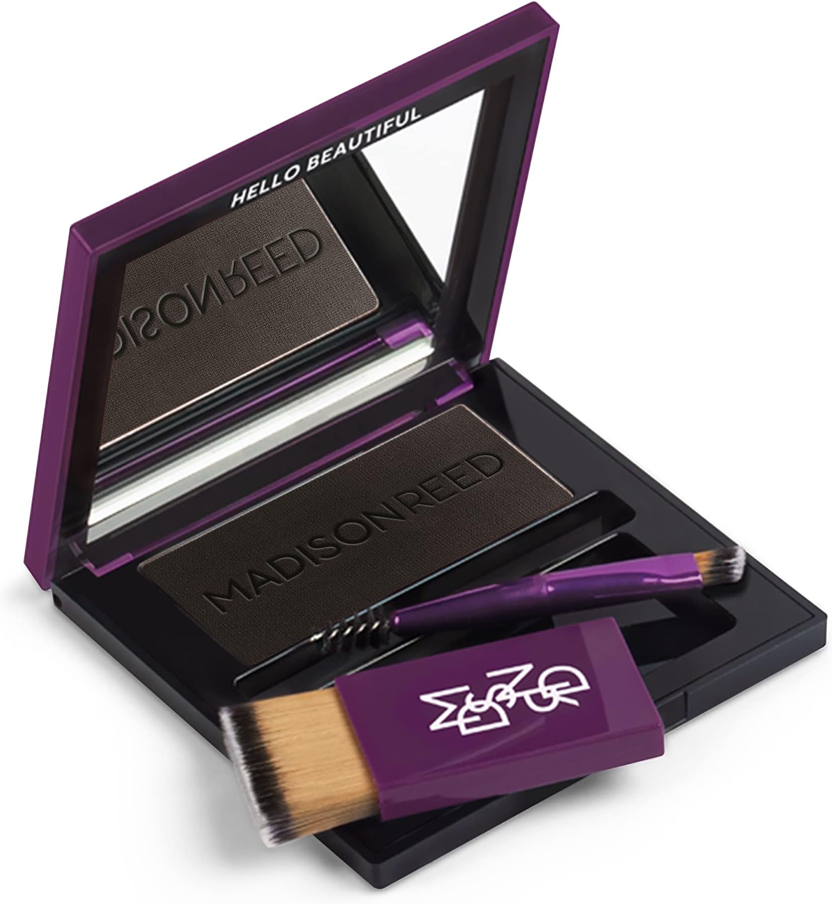 Madison Reed Root Touch Up Powder + Brow Filler – Legno Black, Instant Gray Coverage, Conceals Roots & Fills Brows, For Hairlines & Thinning Hair, Temporary, 0.13 oz (60 Uses)