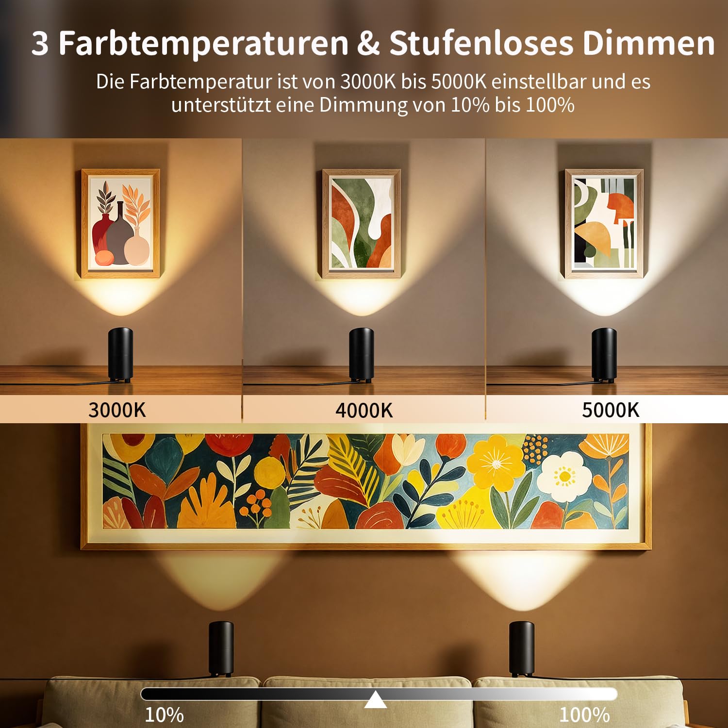 LED Bodenstrahler Innen 2er Set mit Fernbedienung & Fußschalter, Uplight Spot Dimmbar 3 Farbtemperaturen 10-100%, Timerfunktion, als Deko Lampe Wohnzimmer Schlafzimmer Flur, Geschenkidee für Familie