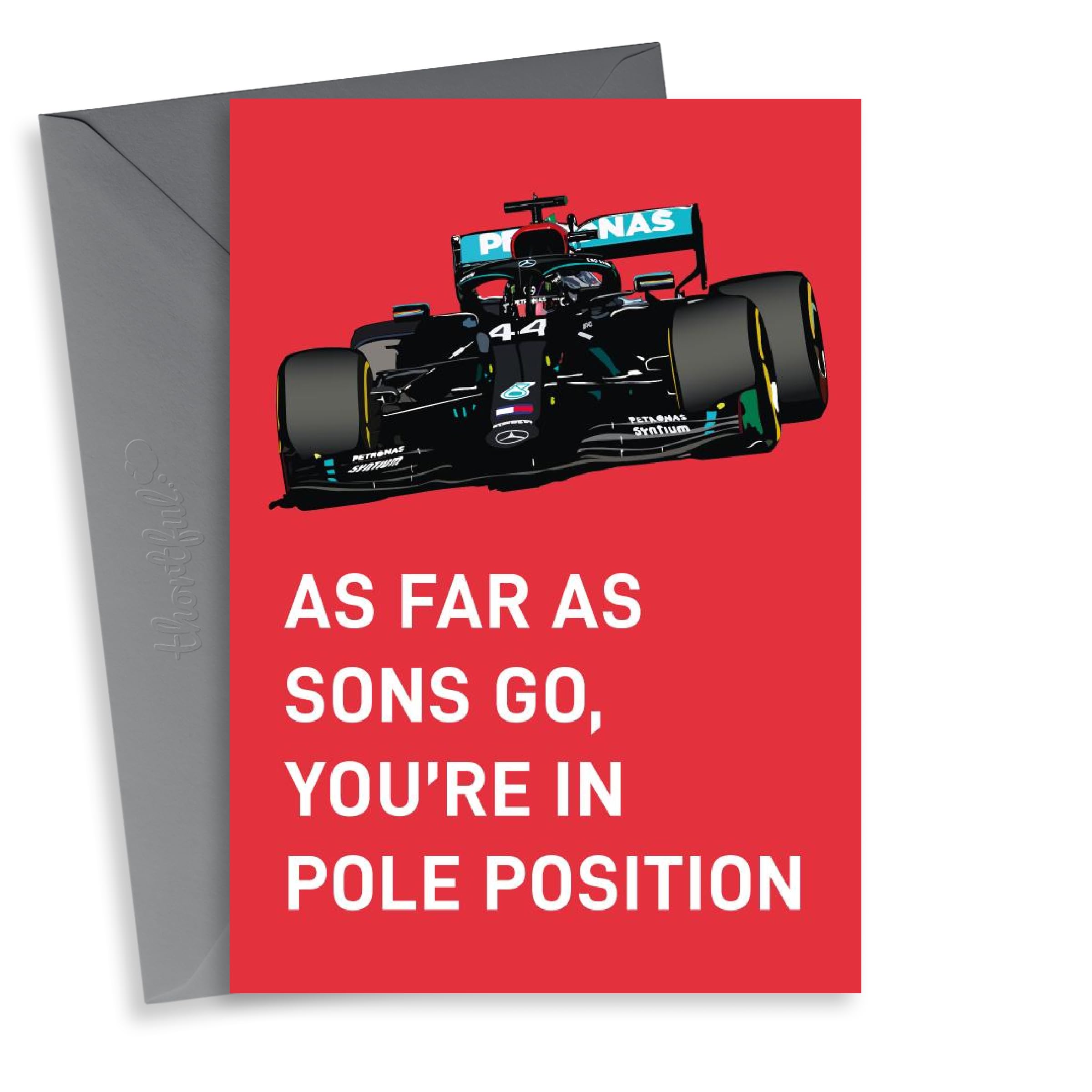 F1 Lewis Hamilton themed card for your son