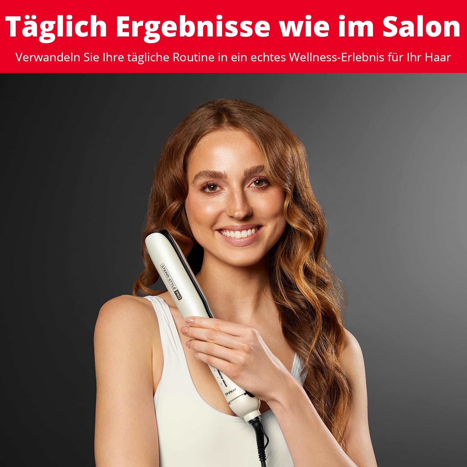 Trisa Steam Style Pro Dampfglätteisen Nano-Dampf Keramik 150-230°C Weiß