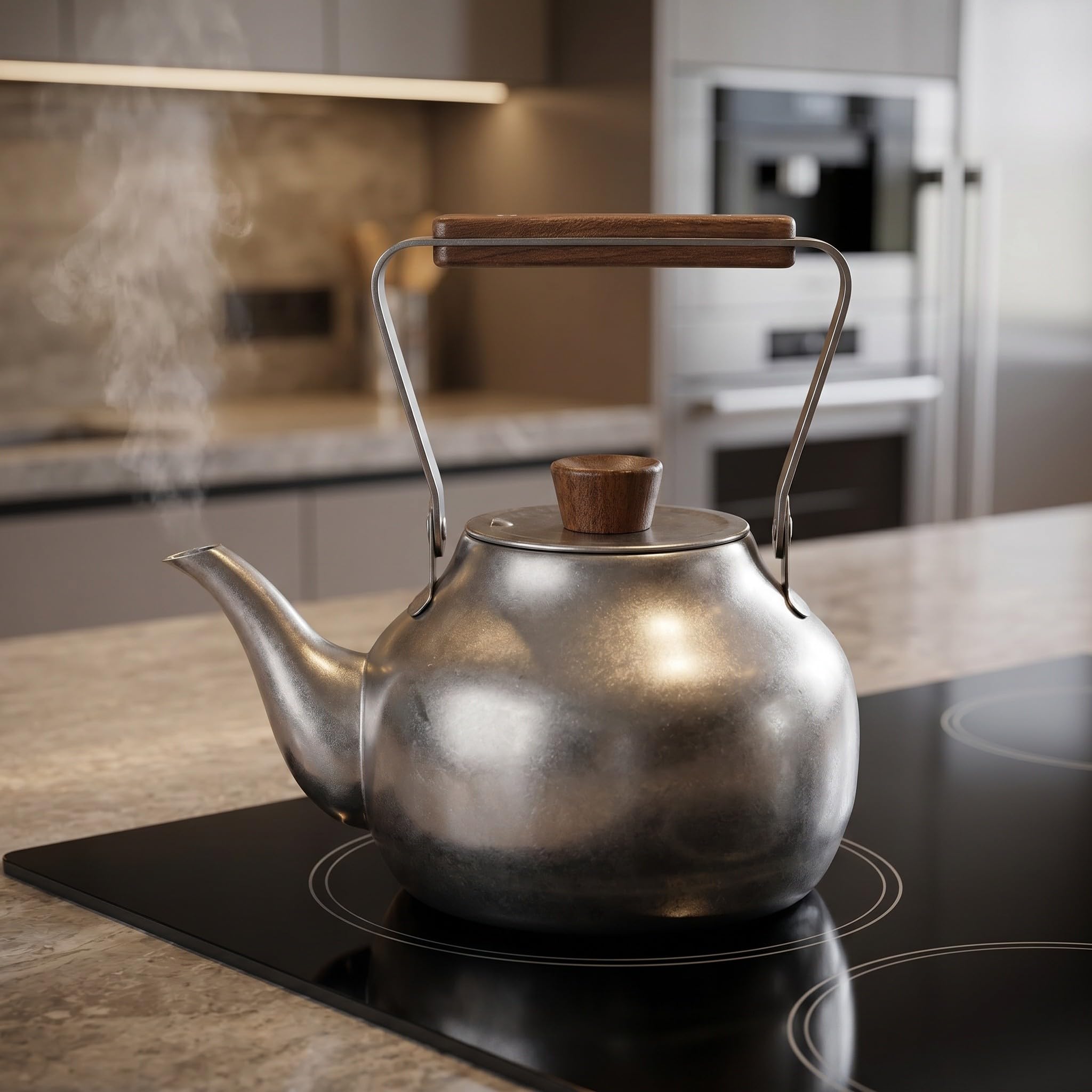 NUOBESTY Tetera Hervidor de Agua con Filtro Integrado de Acero Inoxidable para Preparar Té Duradero y Práctico para Uso Diario Cocina