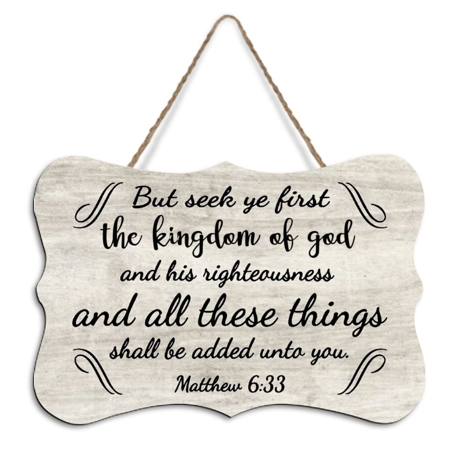 Rustikales Holzschild Mit Bibelspruch – Wanddeko „Mit Gott Sind Alle Dinge Möglich“ – Matthäus 19:26