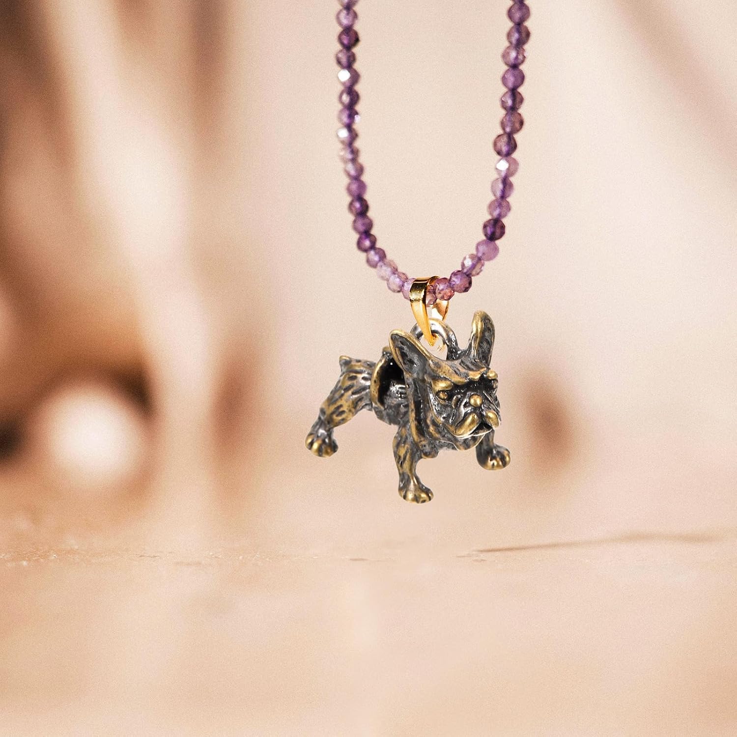VALICLUD Copper Bulldog Pendant 2pcs for Keychain Backpack Hanging Decor image 4