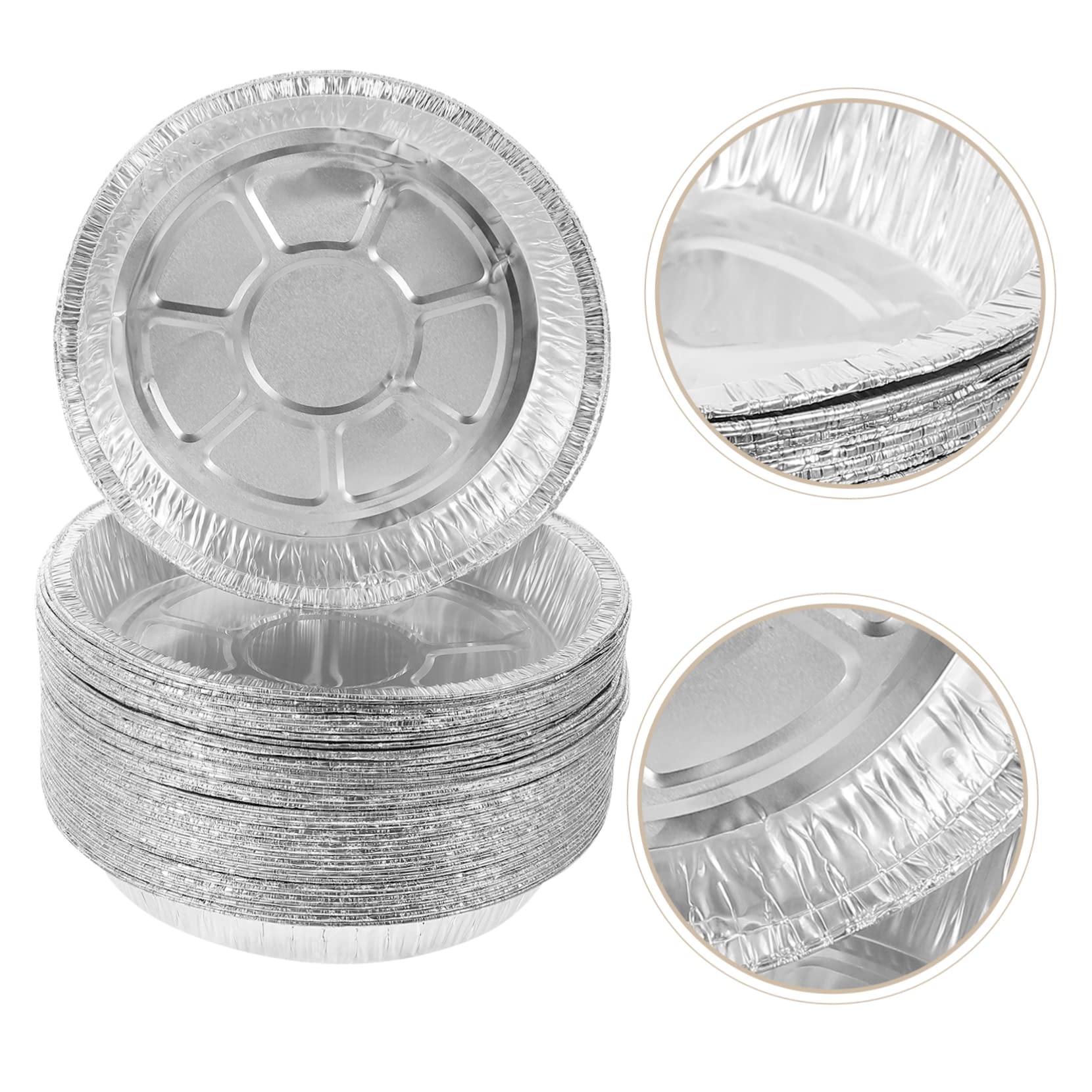 Einweg Backform aus Aluminiumfolie für Kochen und Bbq Große Kapazität Multifunktional Aluminiumfolien Backformen 40 Stück 500ml Geeignet