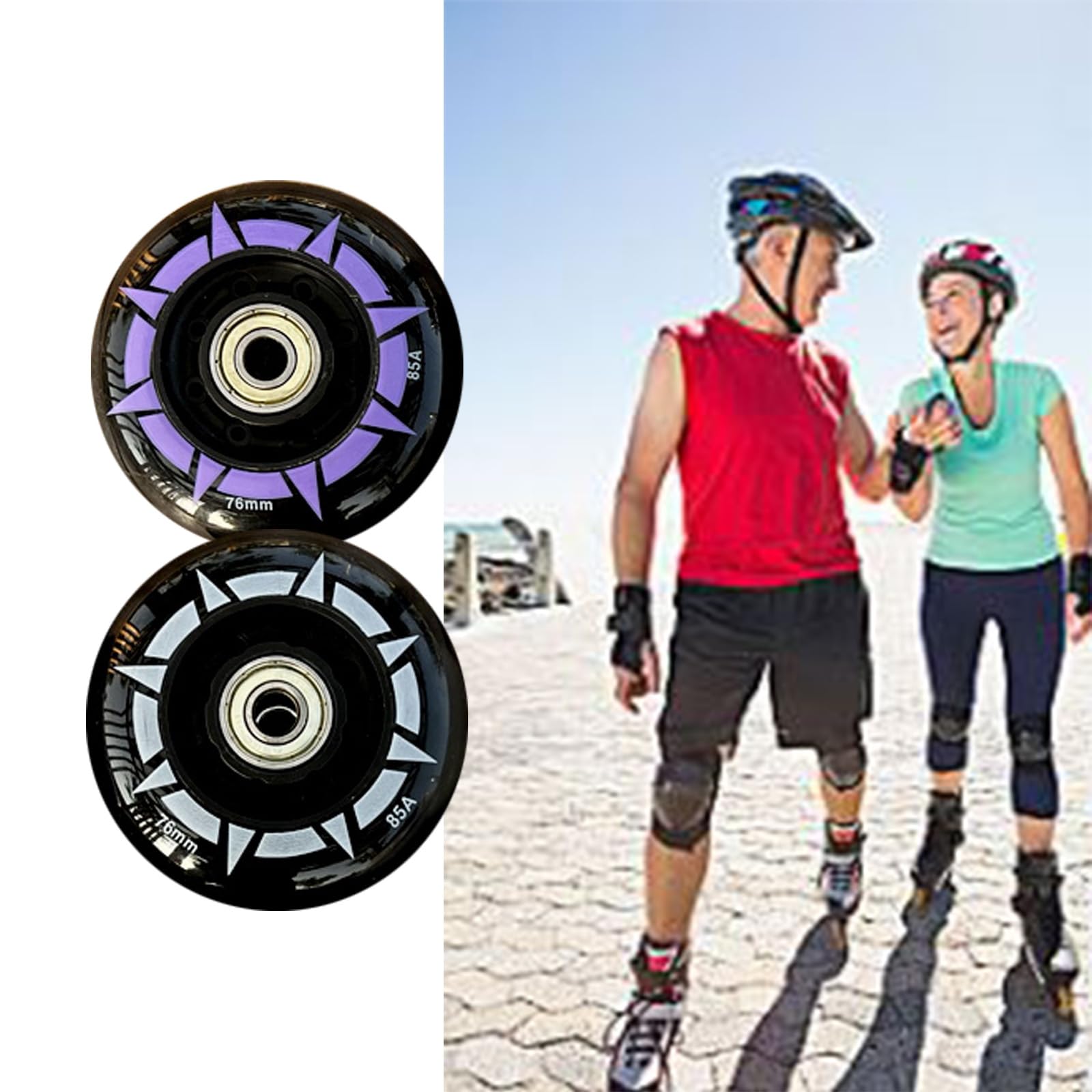 Compatibili Modelli K2 Ruote Per Pattini In Linea K2 Booster 80a - 72mm, 4 Pezzi, Marrone/Blu Ruote 72 Mm Pattini - 8