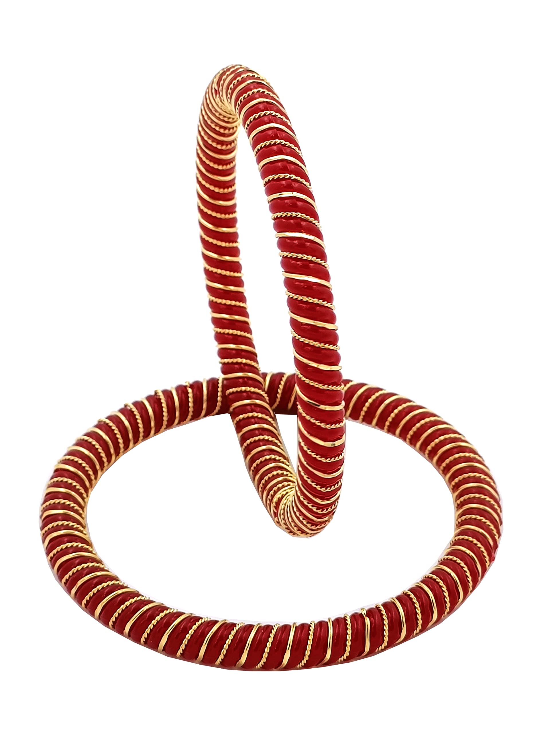 JILL FASHION Plastic Gold Plated Shakha Pola Bangle Set for Women (Tarzan Red) (2.4) (B0BQ6GR7T5) Amazon Price History, Amazon Price Tracker