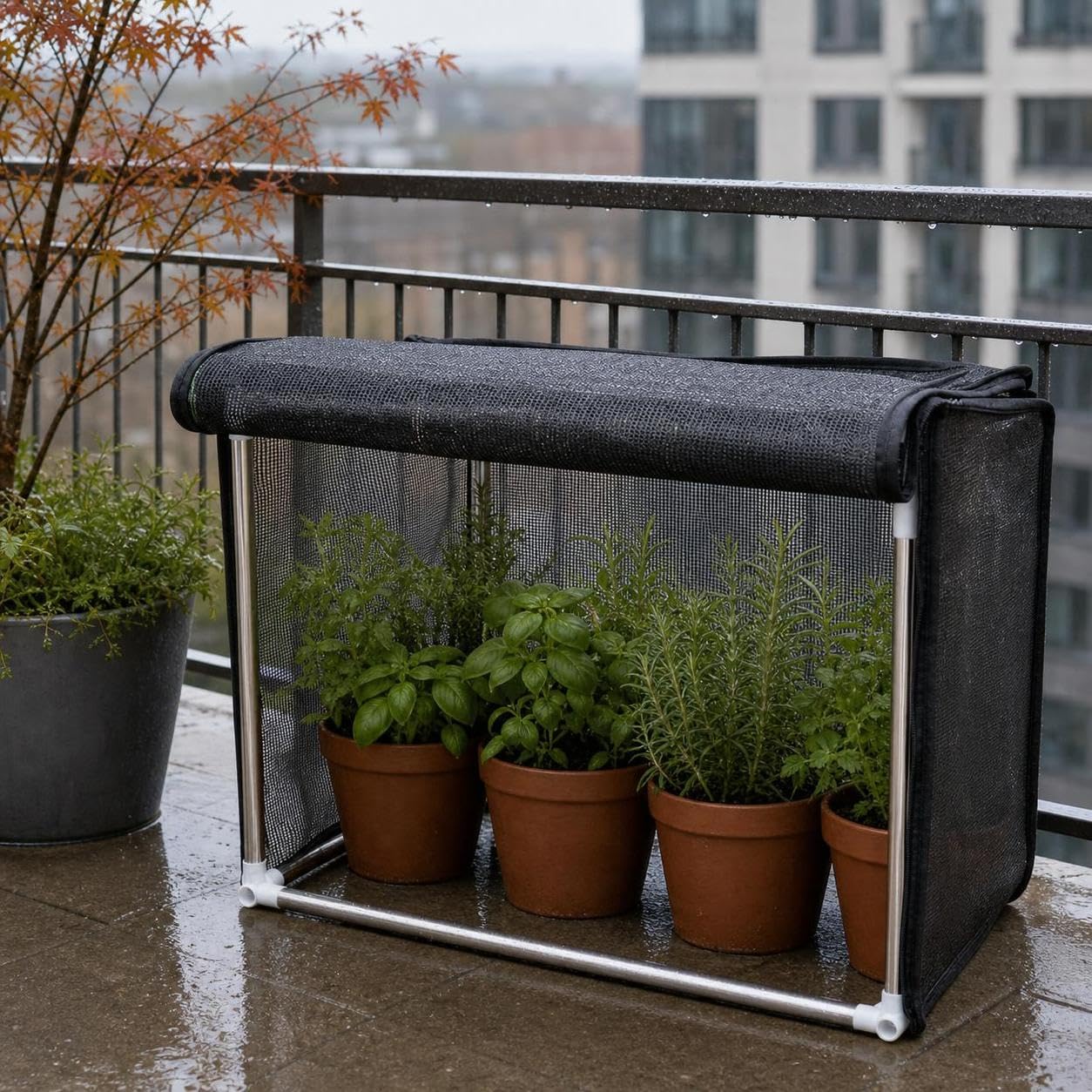 Mini Serra Giardino Protezione Piante , Lungo 150 largo 40 - alto 40 | Telaio acciaio inossidabile - riparo sole - pioggia - cerniera - per giardinaggio - per piante giovani - per orto domestico
