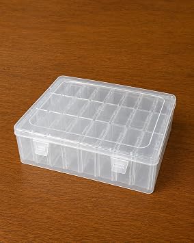 P-SERİSİ 24 lü PS-24 Plastik Kırmızı Şeffaf Kutu Seti 24 Küçük Kutu Mödüler Saklama, Organizer, Ambalaj sistemi | BPA İçermez, FDA Onaylı, Gıda Temasına Uygun, 10.000 Açma-Kapama, Çok Amaçlı Kullanım