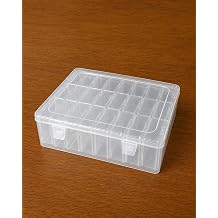 P-SER S  24 l  PS-24 Plastik K rm z   effaf Kutu Seti 24 K k Kutu M d ler Saklama, Organizer, Ambalaj sistemi | BPA  ermez, FDA Onayl , G da Temas na Uygun, 10.000 A ma-Kapama,  ok Ama l  Kullan m
