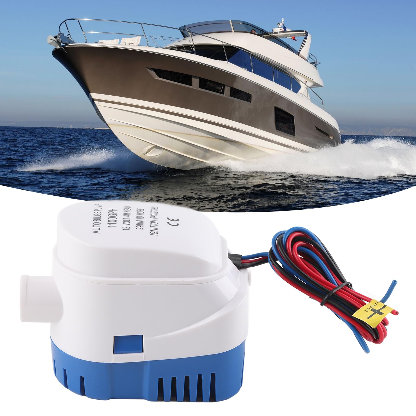 Pompa Acqua di Sentina Automatica, Efficiente Antiurto 12V 1100GPH