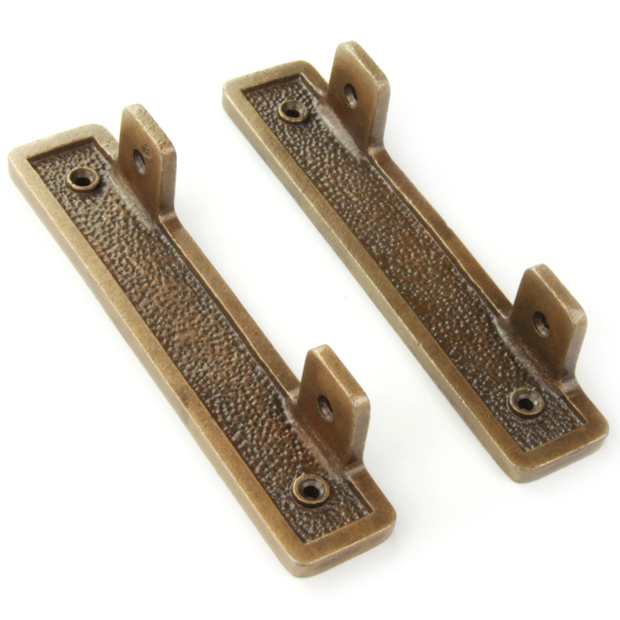 Underground Parts Antique Brass Finish A Pair Of Jones & Grey Antique Vintage Style Cast Iron Alcove Shelf Brackets - Antique Brass
