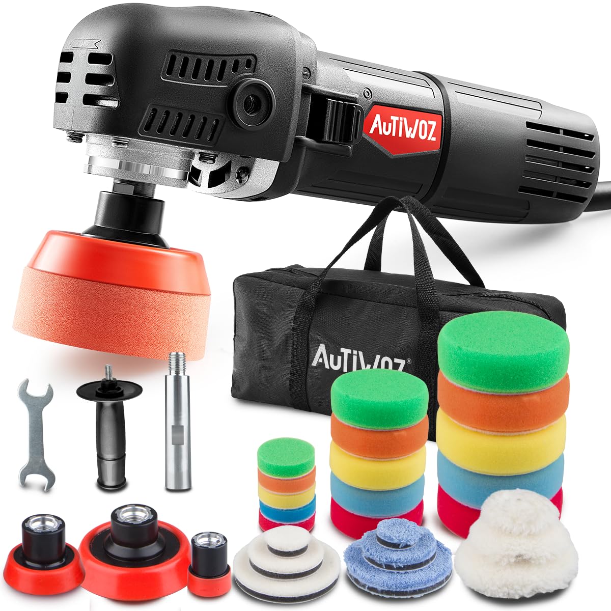 700W Poliermaschine Set - 19-teilig Mit 600-3700 U/min