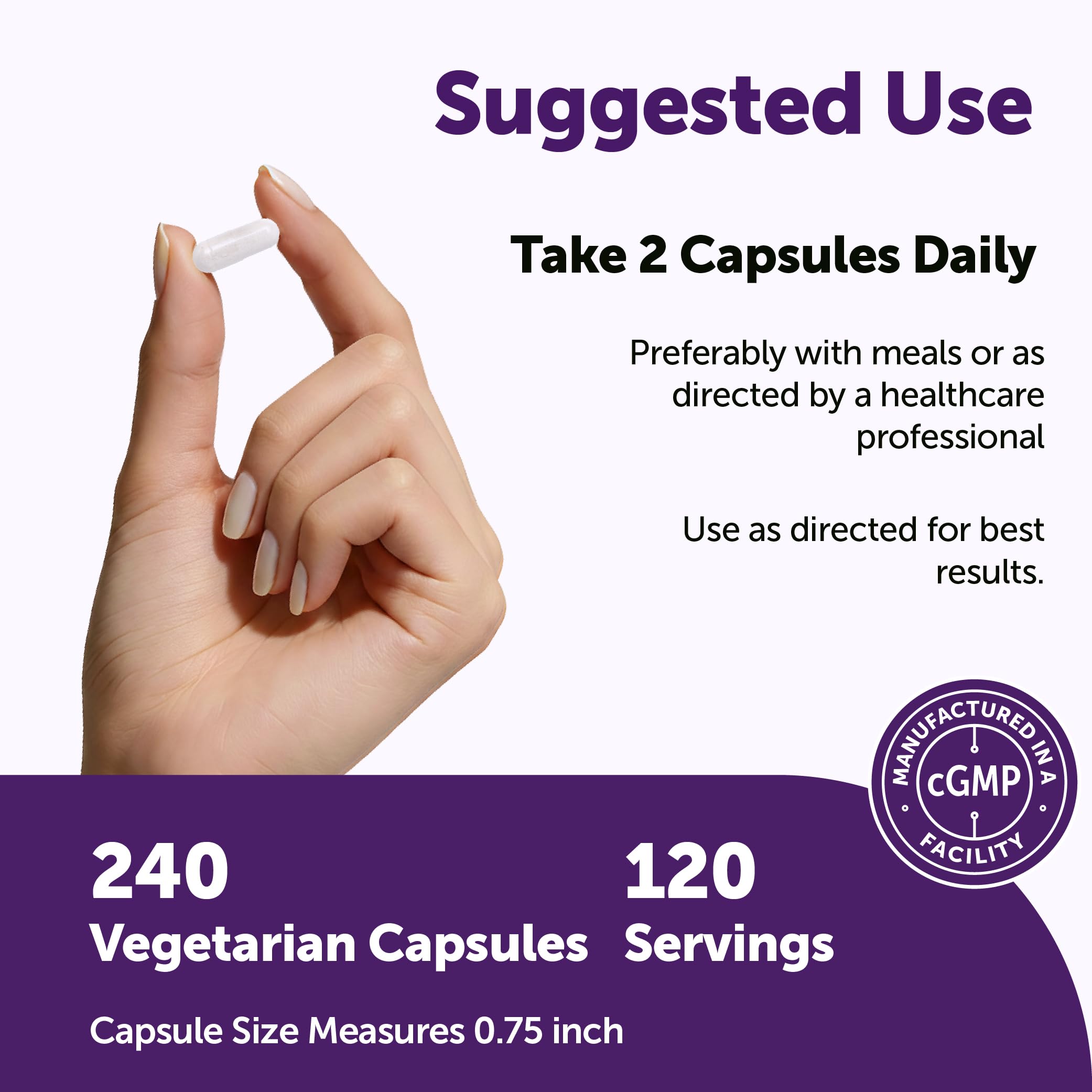 Micro Ingredients NAC with NAD+ 600 mg Per Serving, 240 Vegetarian Capsules | 2-in-1 N-Acetyl-L-Cysteine with Nicotinamide Adenine Dinucleotide | Non-GMO, Gluten Free — Amazon image 3