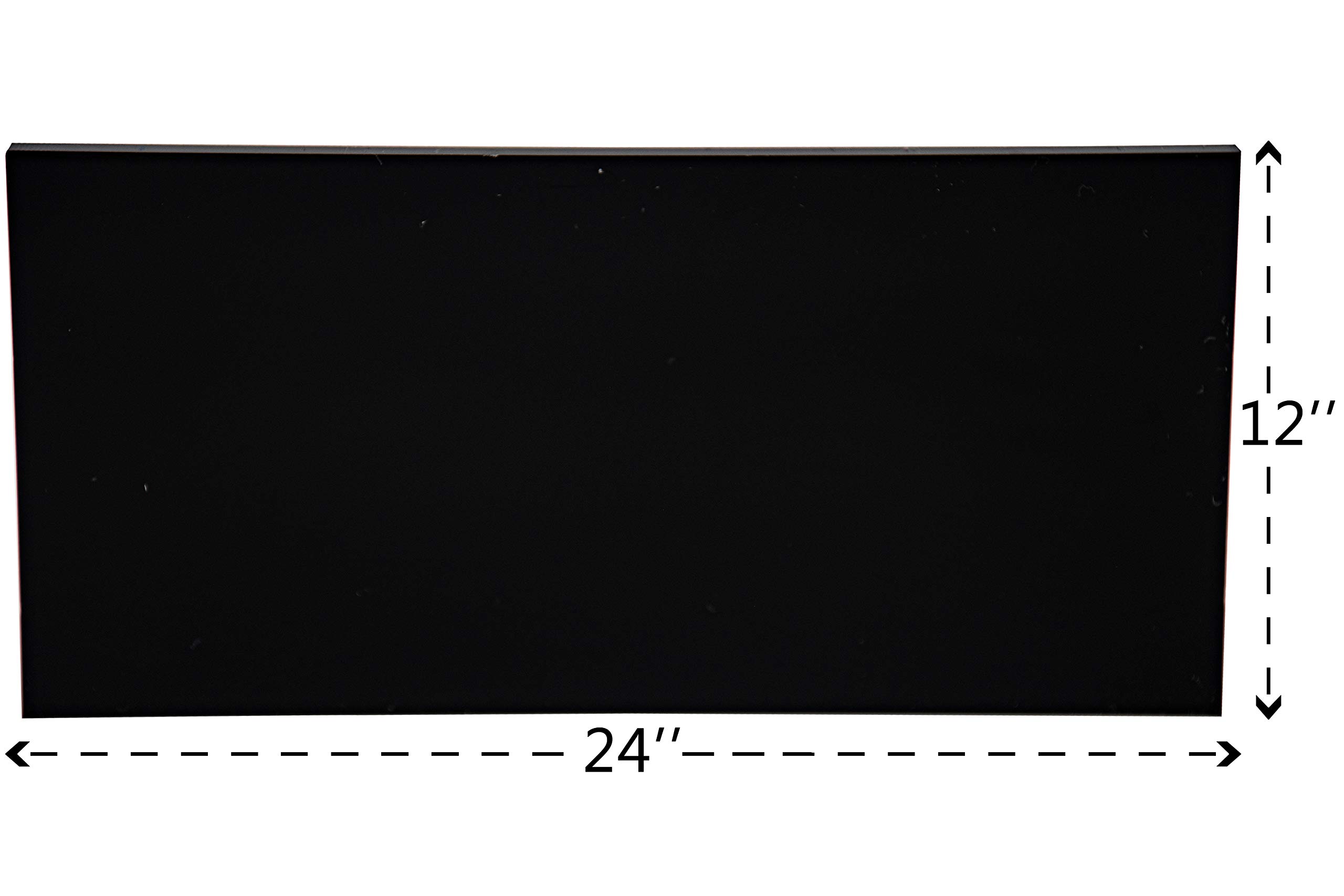 Black Plexiglass Sheet - 1/4